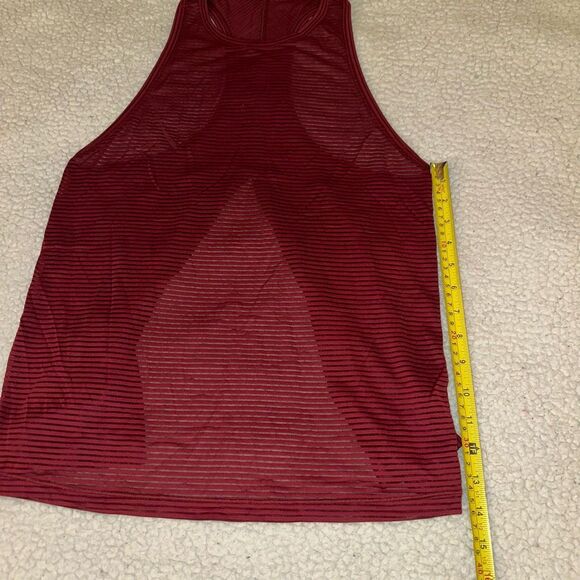 Lululemon Womens Miles Ahead Tank Top Ruby Wine Color No Size EUC - Picture 7 of 9